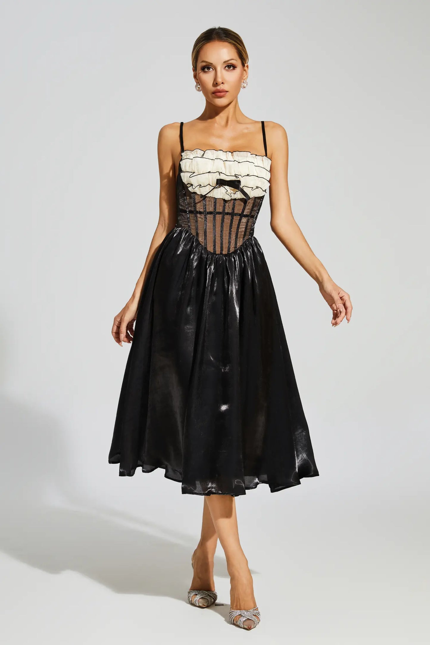 Wilbur Black Lace Slip Dress