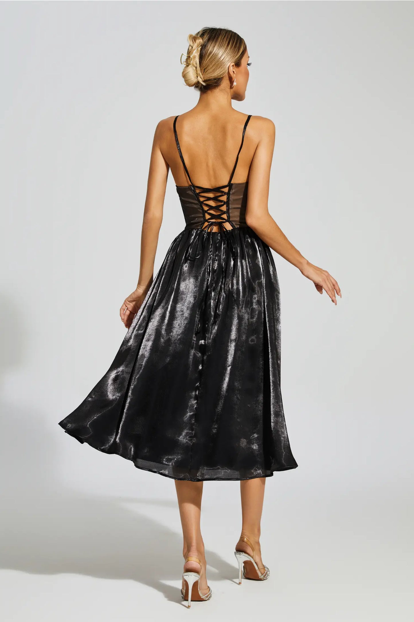 Wilbur Black Lace Slip Dress