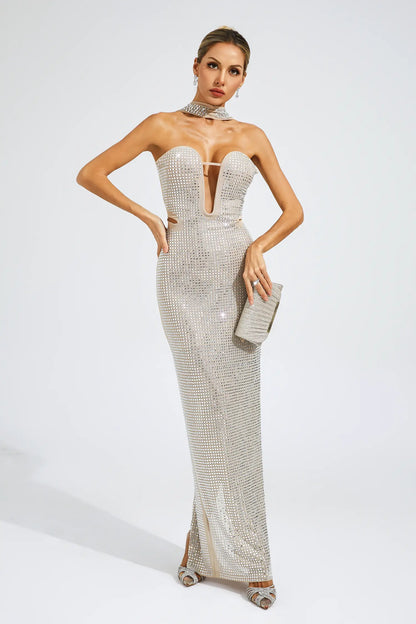 Wodehous Apricot Off Shoulder Dress
