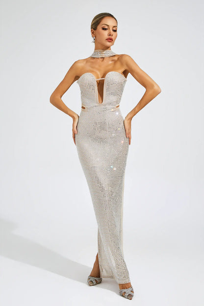 Wodehous Apricot Off Shoulder Dress