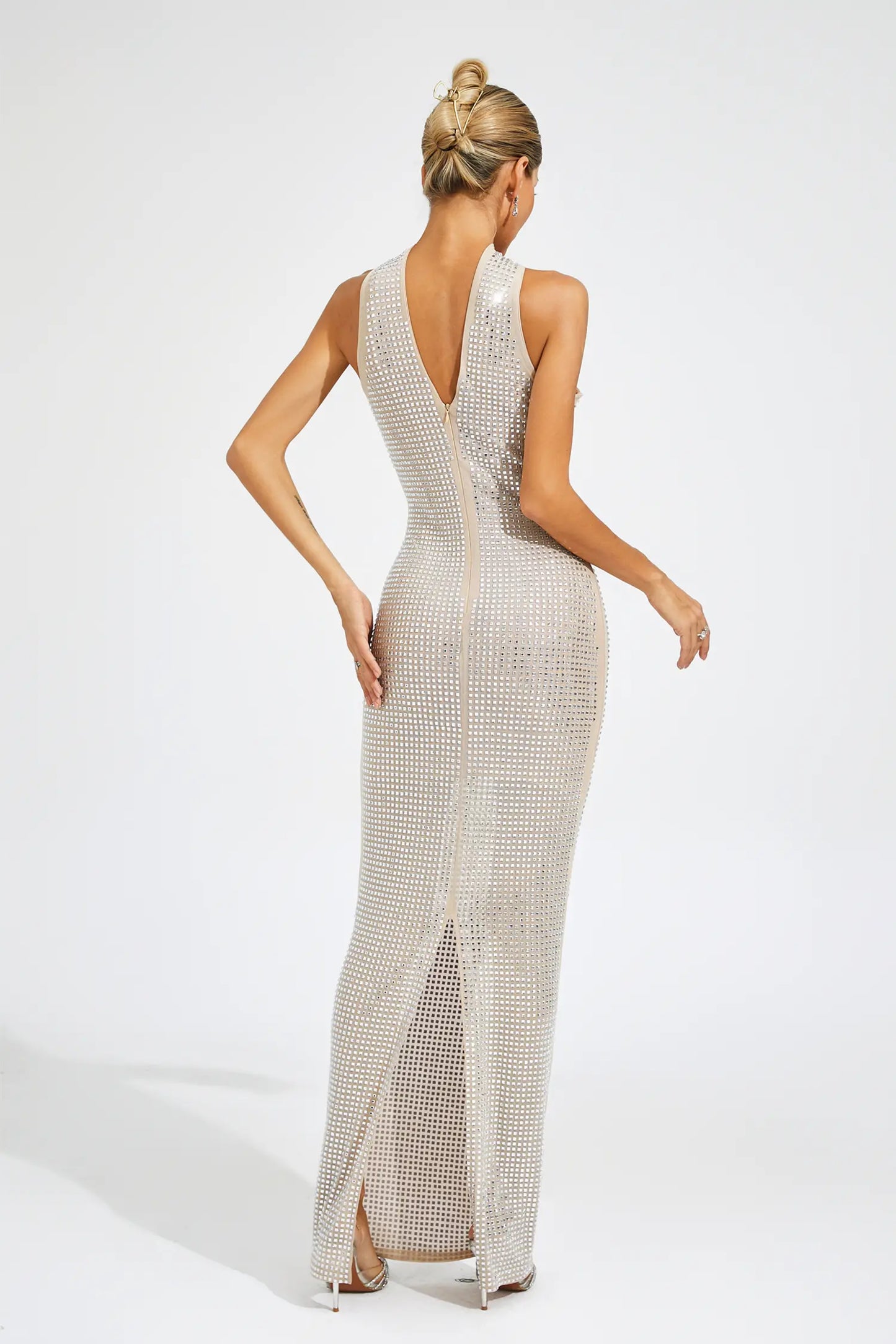 Wodehous Apricot Off Shoulder Dress