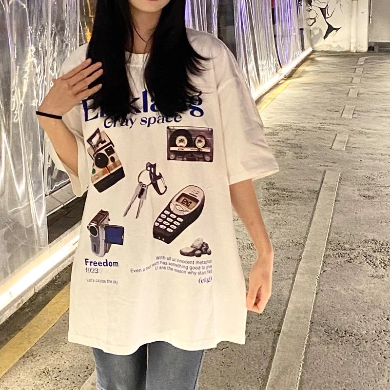 90s Retro Cotton Harajuku T-shirt