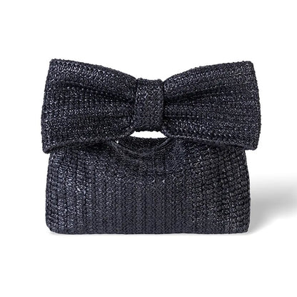 Bow Handbag Straw Clutch Wristlet