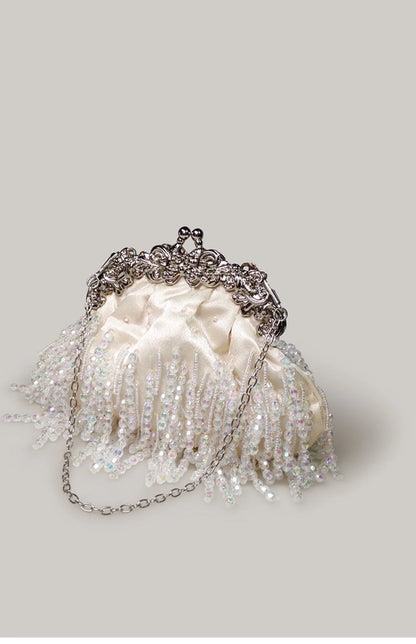 Diamond Bead Crystal Evening Clutch Bag
