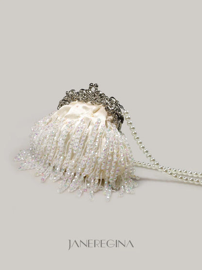 Diamond Bead Crystal Evening Clutch Bag