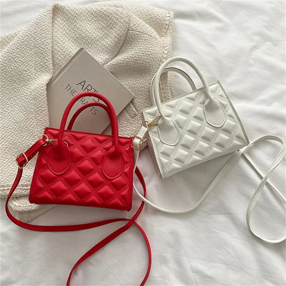 Fashion Retro PU Small Square Crossbody Handbag