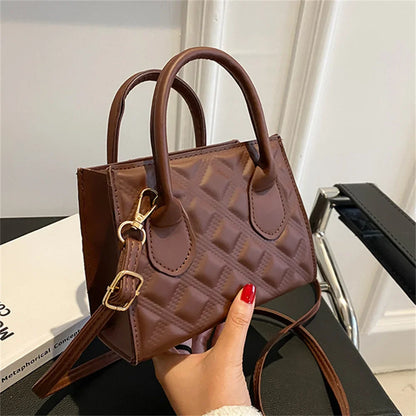 Fashion Retro PU Small Square Crossbody Handbag
