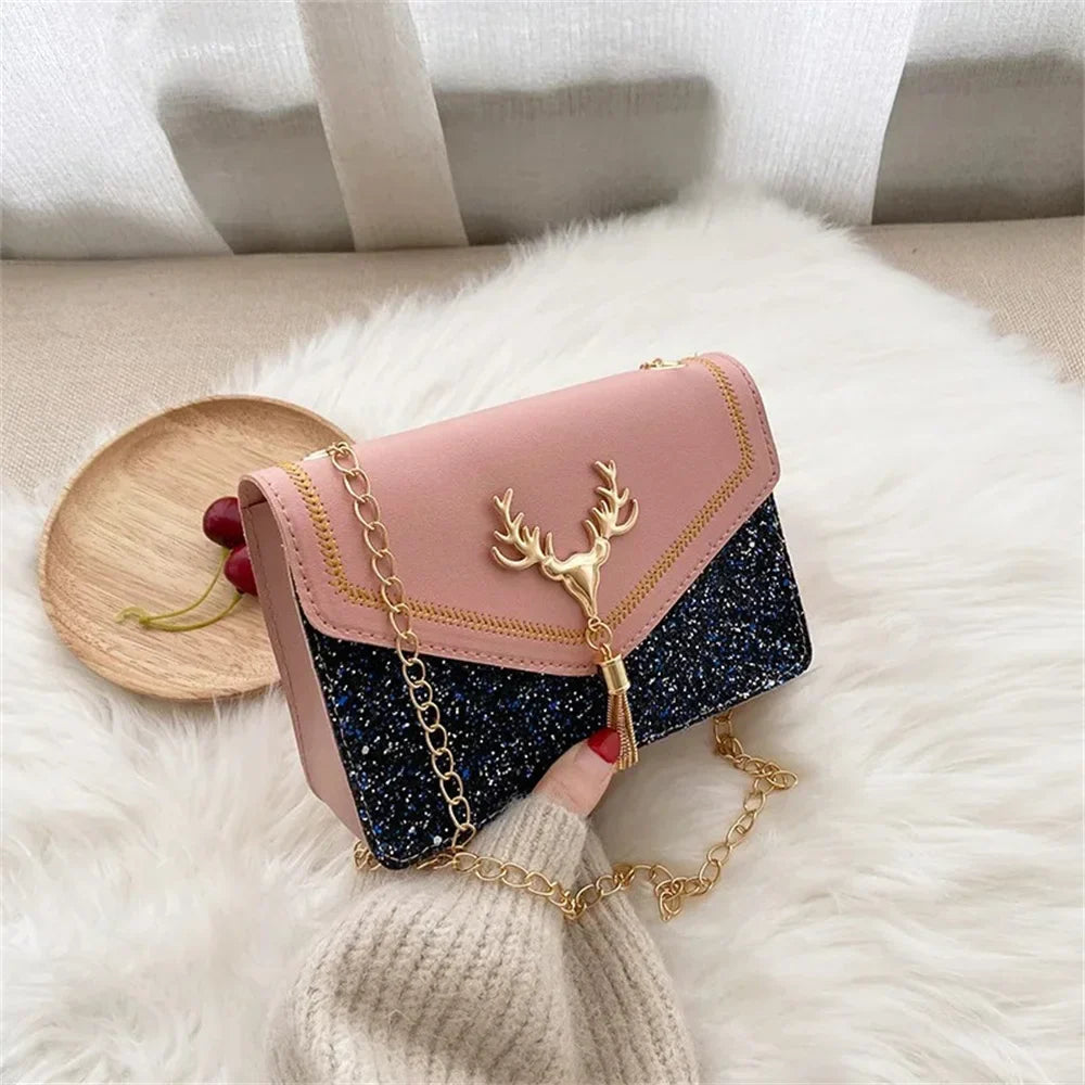 Fashion Retro PU Small Square Crossbody Handbag