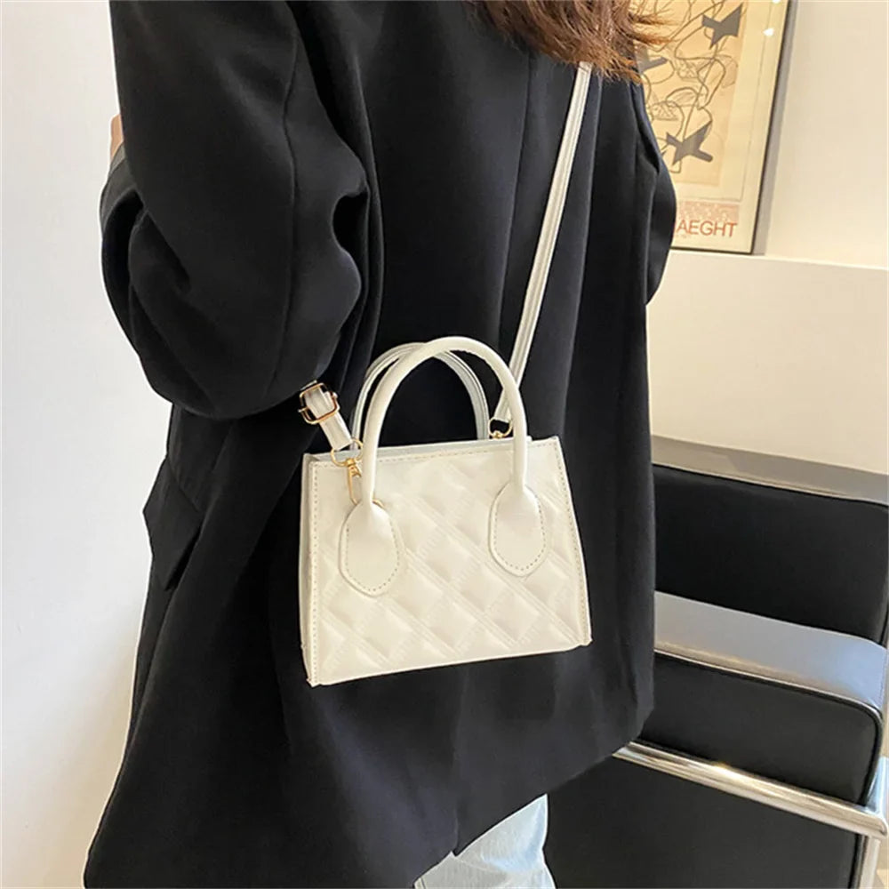 Fashion Retro PU Small Square Crossbody Handbag