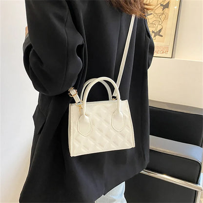 Fashion Retro PU Small Square Crossbody Handbag