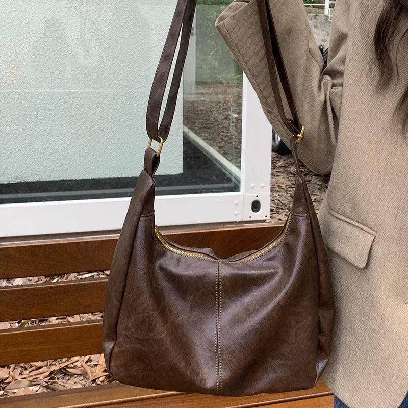 Cowhide Luxury Messenger Crossbody Bag