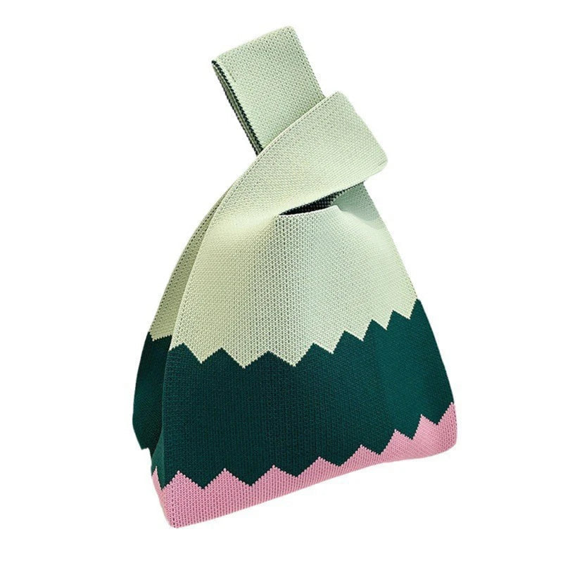 Mini Knot Handmade Knitted Bucket Handbag