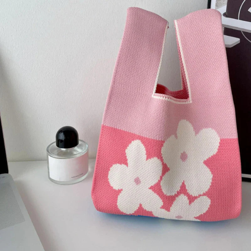 Mini Knot Handmade Knitted Bucket Handbag
