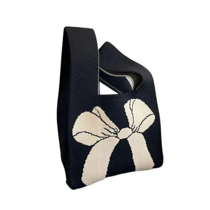 Mini Knot Handmade Knitted Bucket Handbag