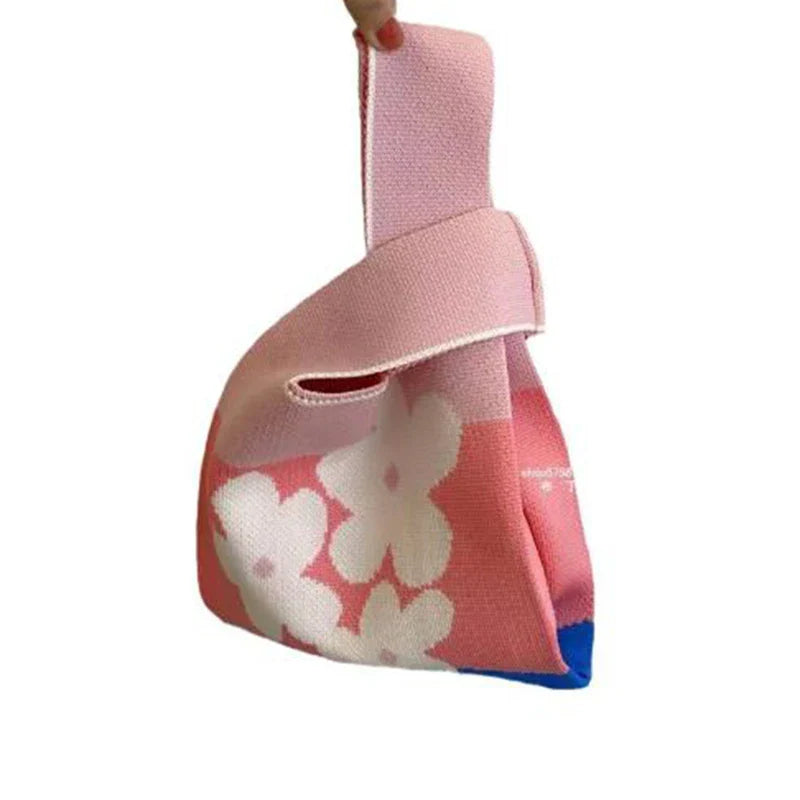 Mini Knot Handmade Knitted Bucket Handbag