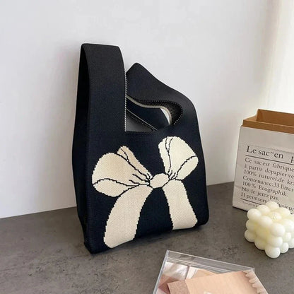 Mini Knot Handmade Knitted Bucket Handbag