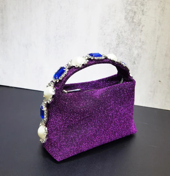 Stones Silk Phone Handbag Wristlet