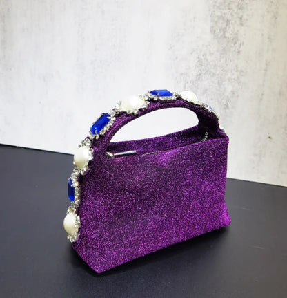 Stones Silk Phone Handbag Wristlet
