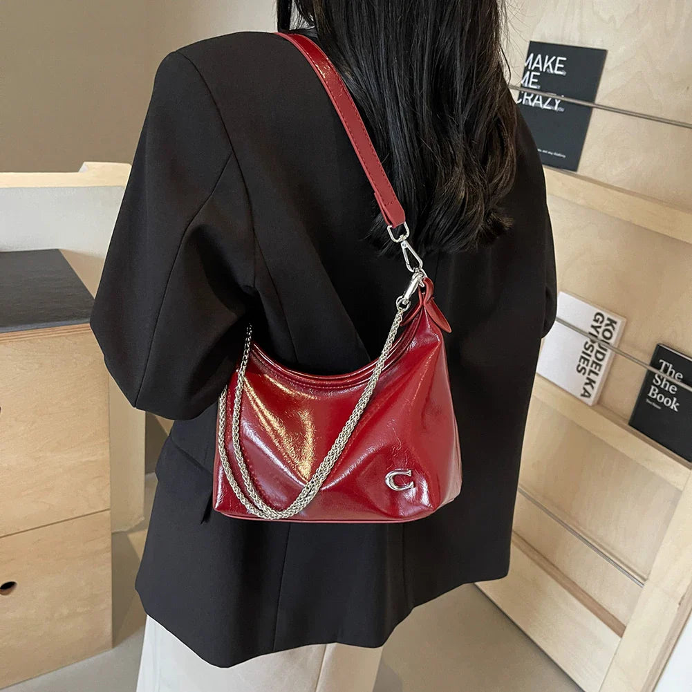 Stylish PU Crossbody Bag with Zipper