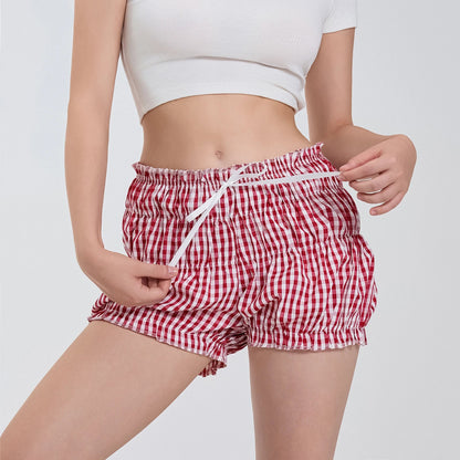 Plaid Ruffled Pajama Bloomer Short