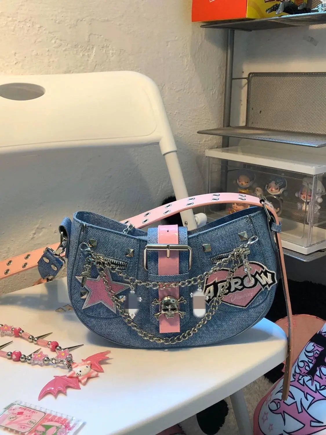 Pink Y2K Cowboy Clutch Wristlet
