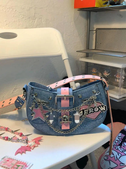 Pink Y2K Cowboy Clutch Wristlet