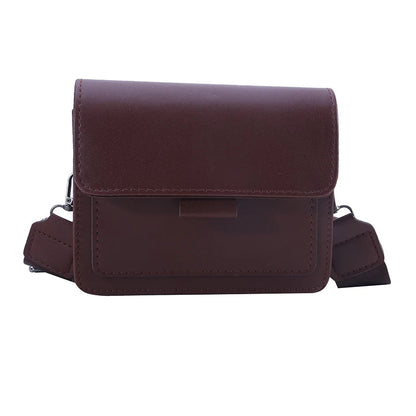 Retro Square Wide Strap Crossbody