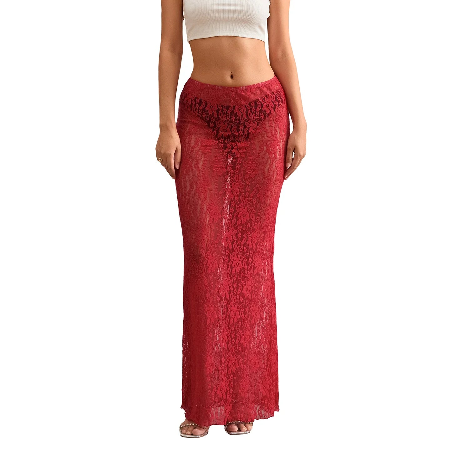 See-Through Slim Fit Skirt