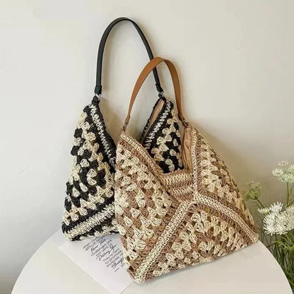 Vintage Zipper Leather Travel Shoulder Bag