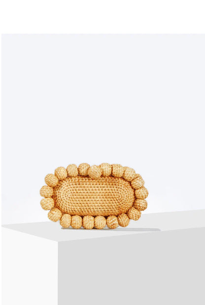 Rattan Cane Clutch Summer Beach Wristlet