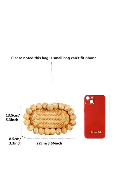 Rattan Cane Clutch Summer Beach Wristlet