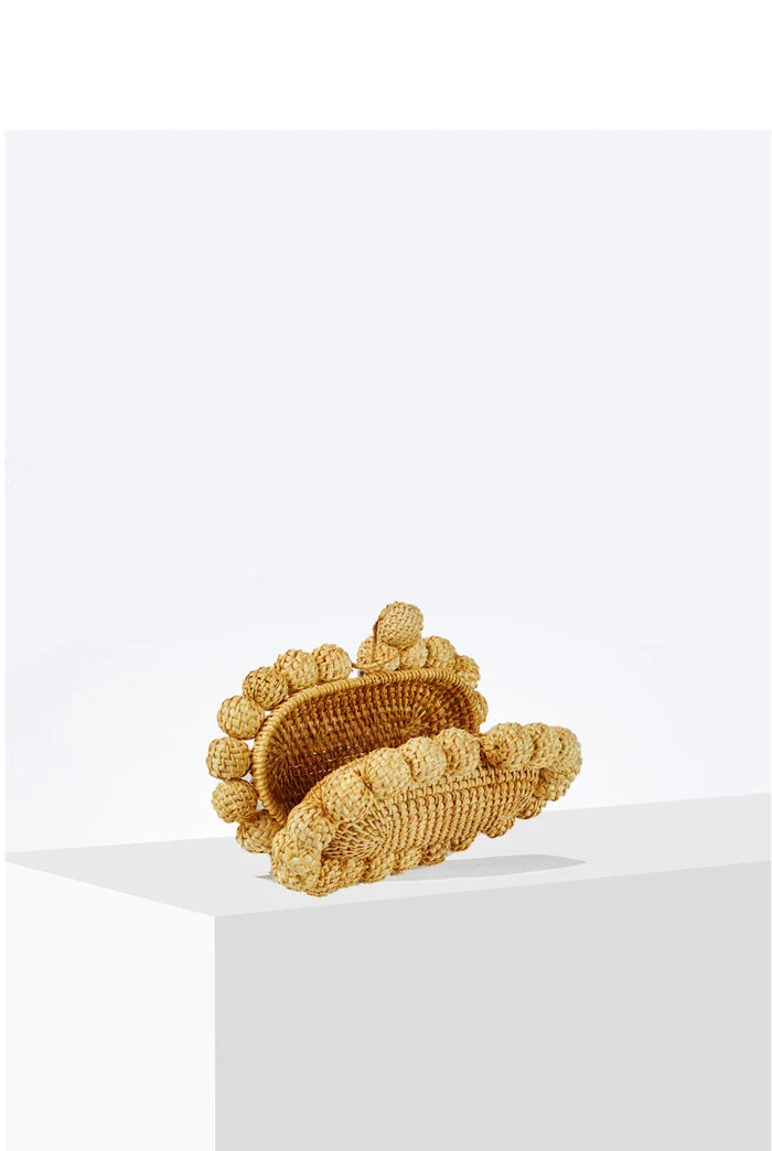 Rattan Cane Clutch Summer Beach Wristlet