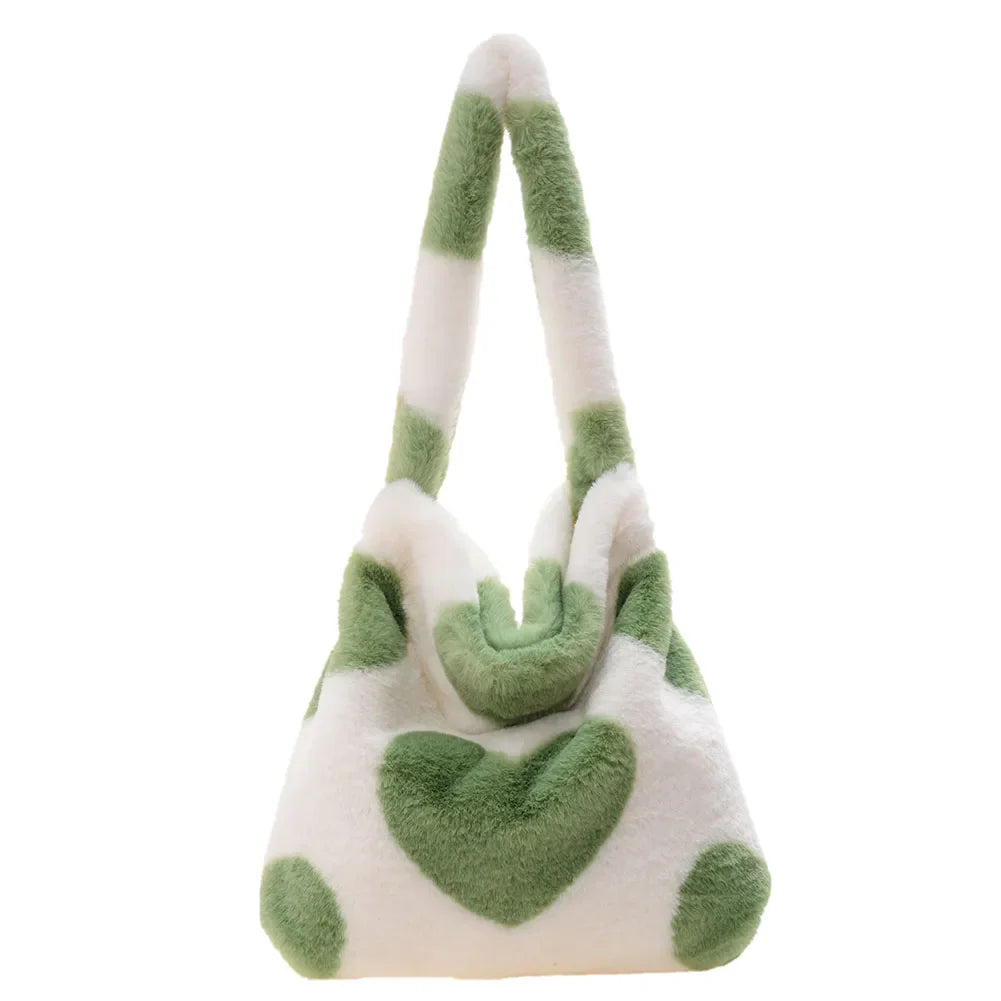 Leopard Love Heart Pattern Underarm Shoulder Bag