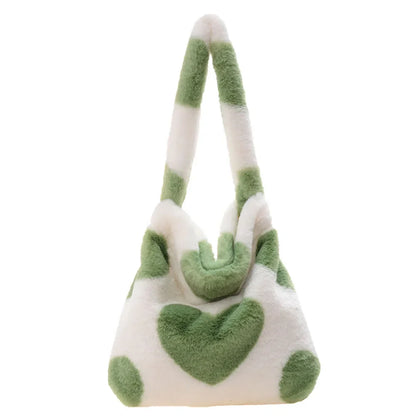 Leopard Love Heart Pattern Underarm Shoulder Bag