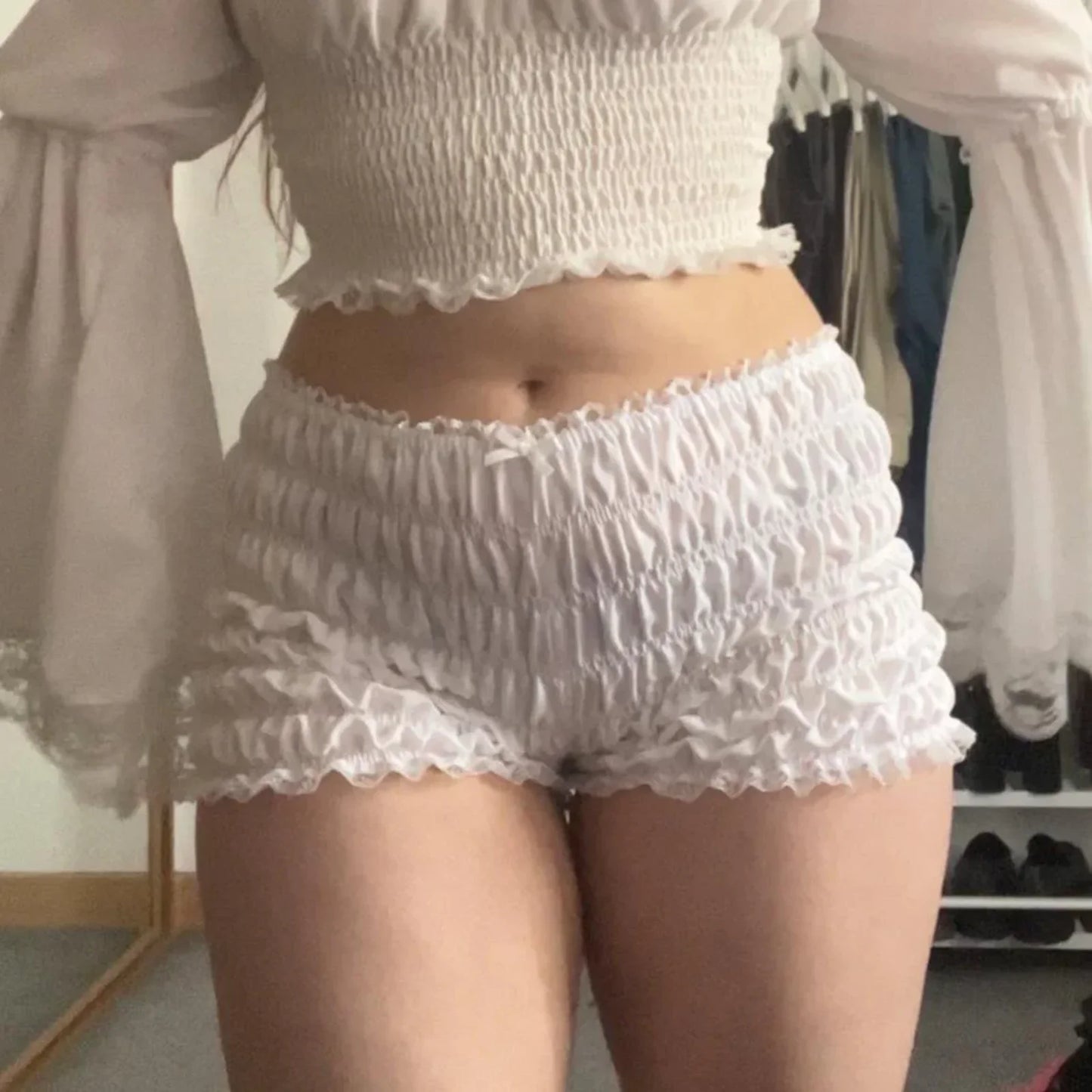 Cherry Print Ruffle Bloomer Short