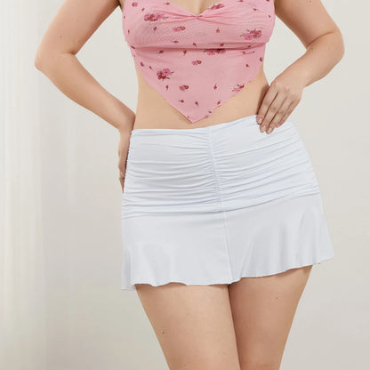 Ruched Sweet Wave Pleated Skirt