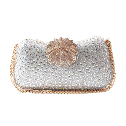 Elegant Crystal Shiny Evening Clutch Purse Wedding Bag