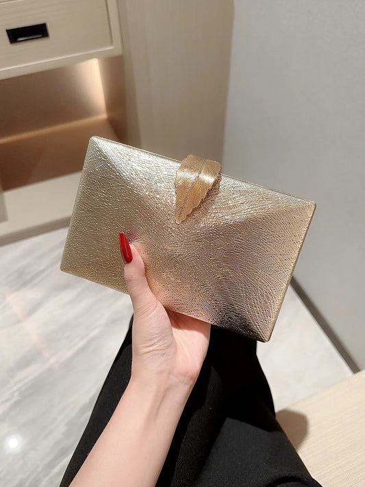 Gold Leaf Box Dinner Party Clutch Bag