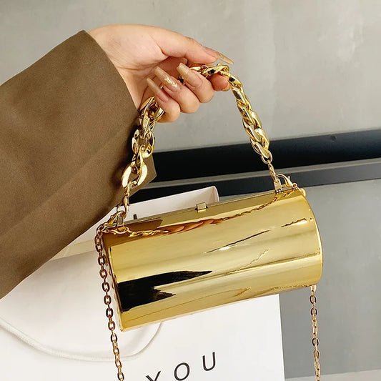 Fashion Cylinder Mini Evening Crossbody Handbag