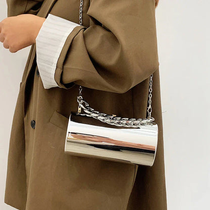 Fashion Cylinder Mini Evening Crossbody Handbag