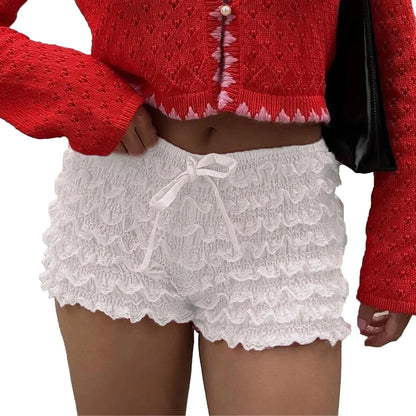 Layered Lace Bow Bloomer Short