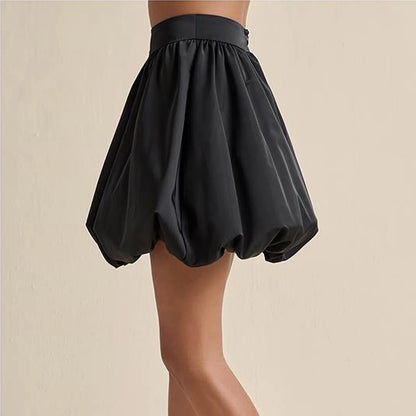 Zip Up Puffball Bubble Skirt