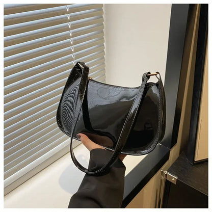 Patent Leather Designer Shoulder Handbag