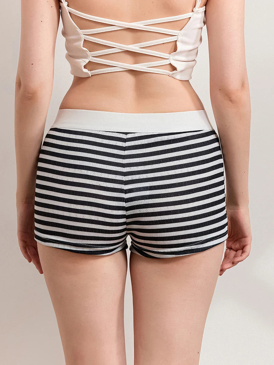 Striped Low Rise Pajama Short