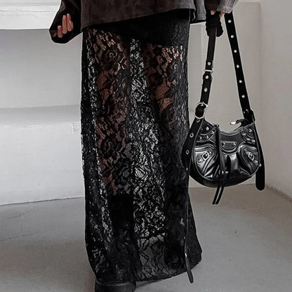 Low Waist See-Through Skirt