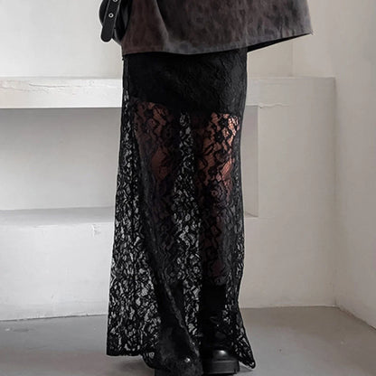 Low Waist See-Through Skirt