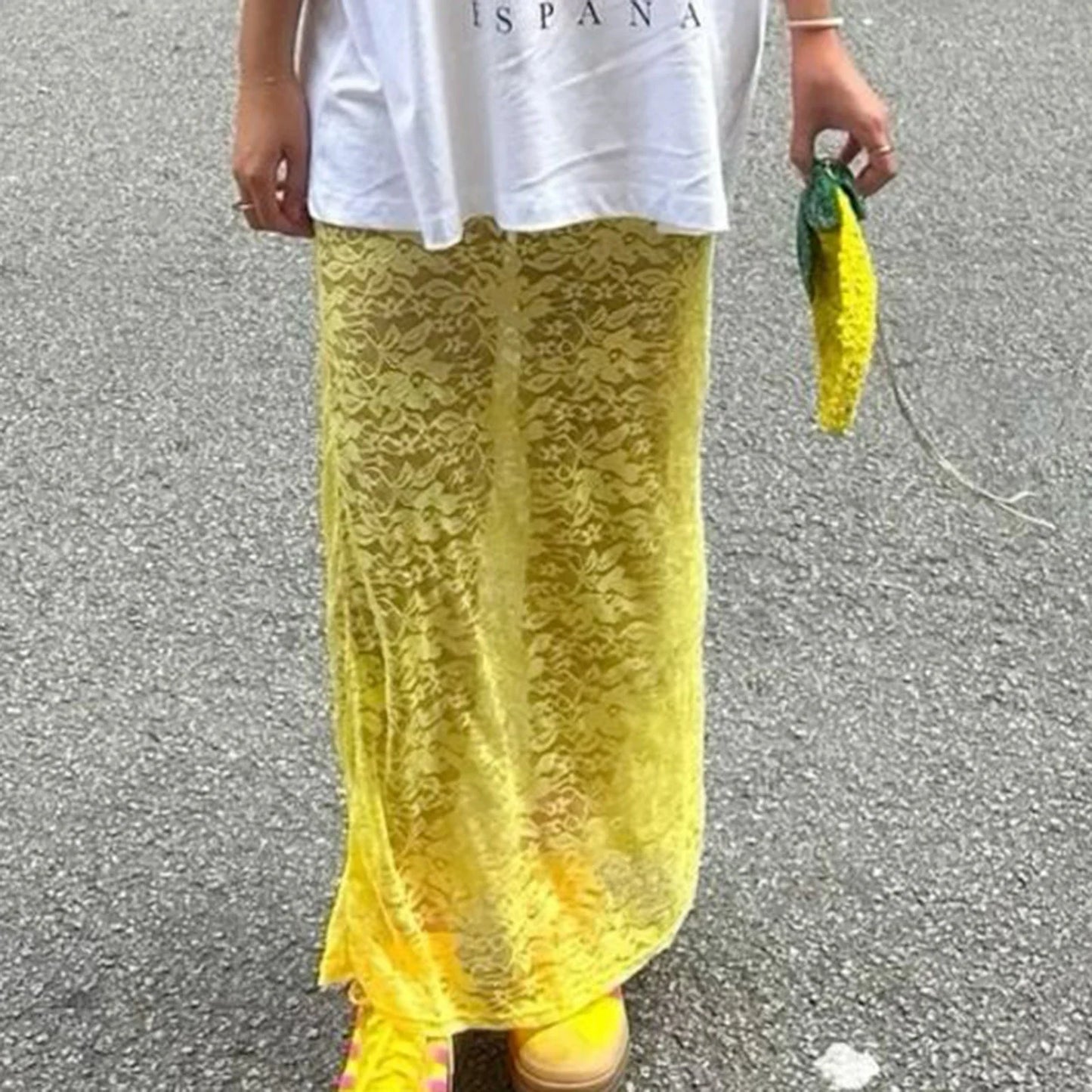 Low Waist See-Through Skirt