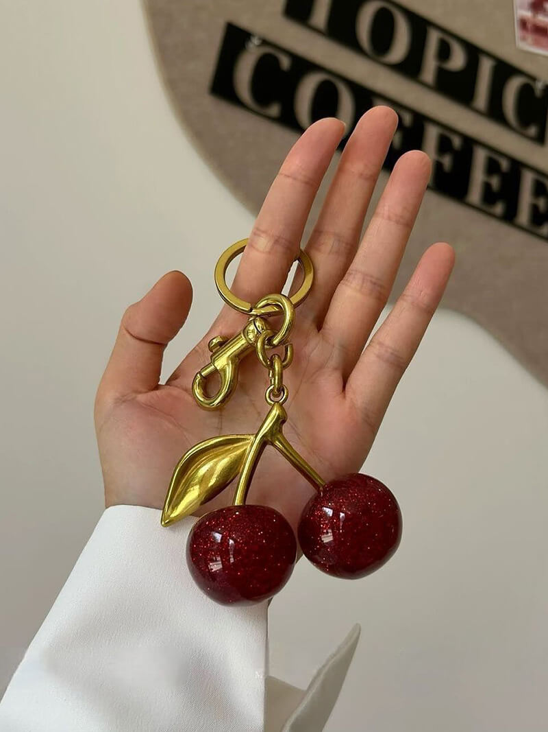 Women Cherry Bag Necklace