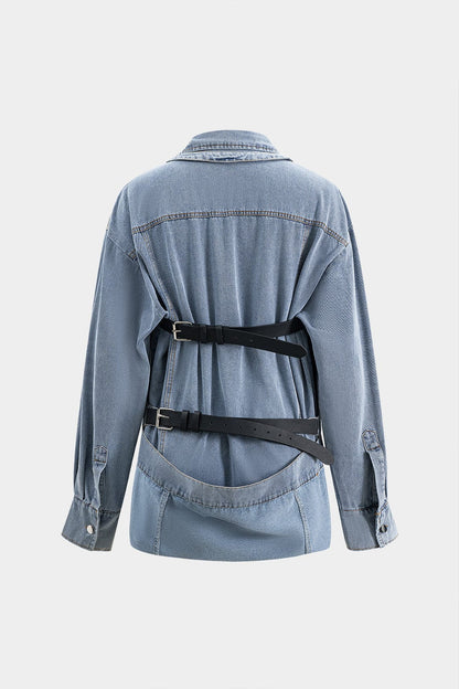 Women Denim Shirt Oversized