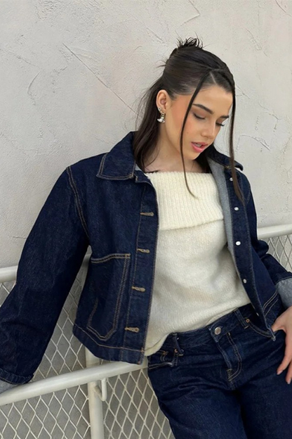 Women Denim Two Piece Set